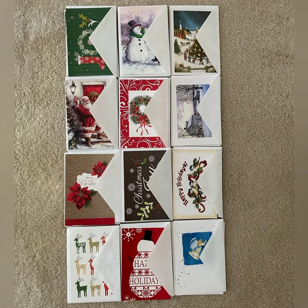 New 36 Christmas cards with envelopes.